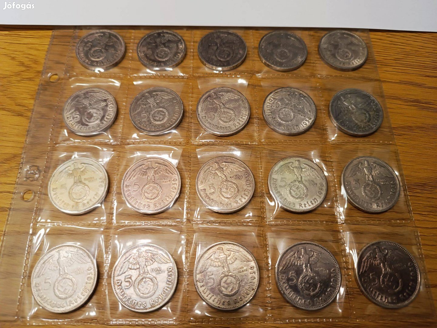 Német Birodalmi ezüst 5 márka (Reichsmark) LOT 20 db