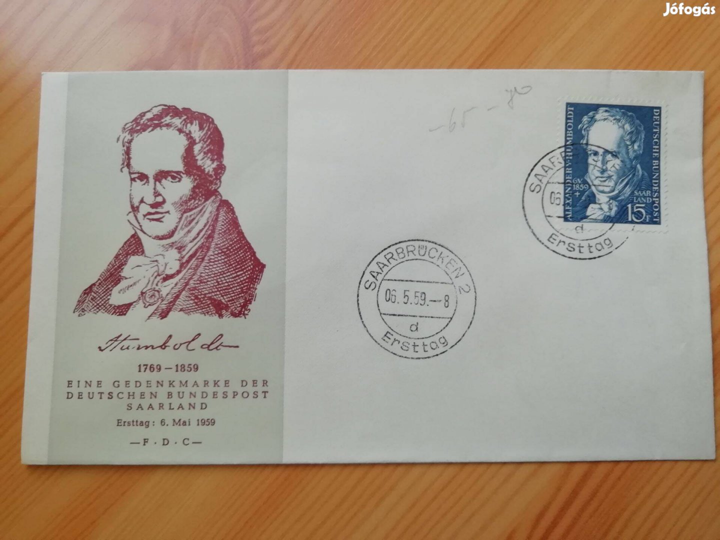 Német FDC III 1959-es Alexander von Humboldt