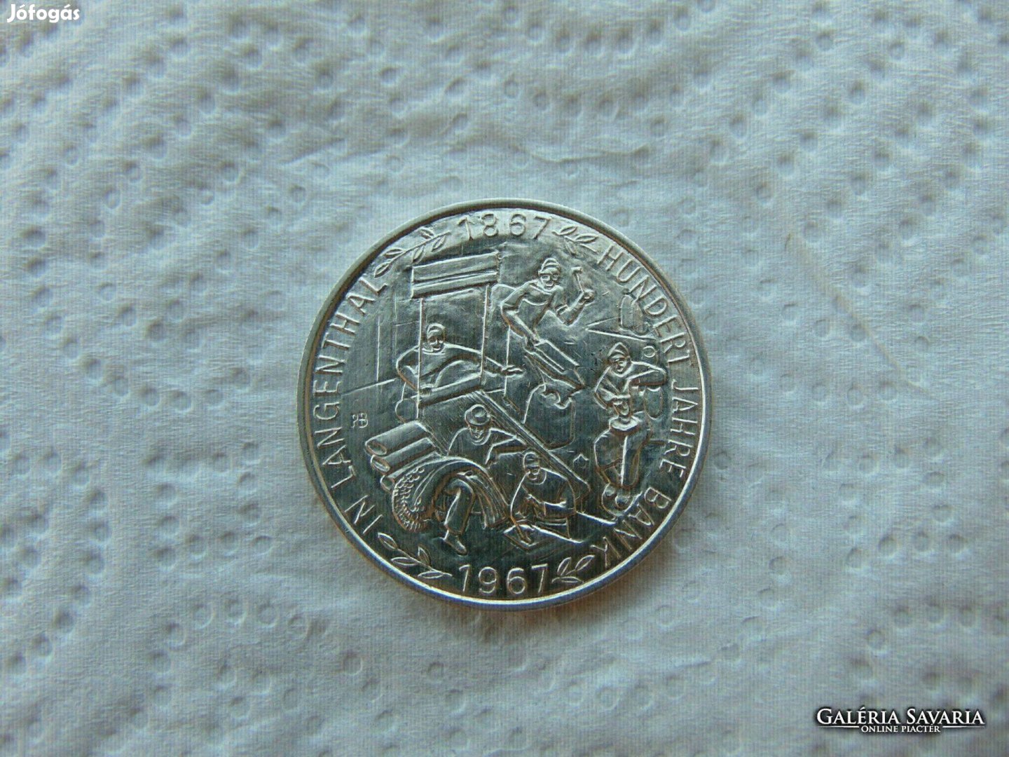 Német ezüst emlékérem 1967 15. 03 gramm 900 -as ezüst