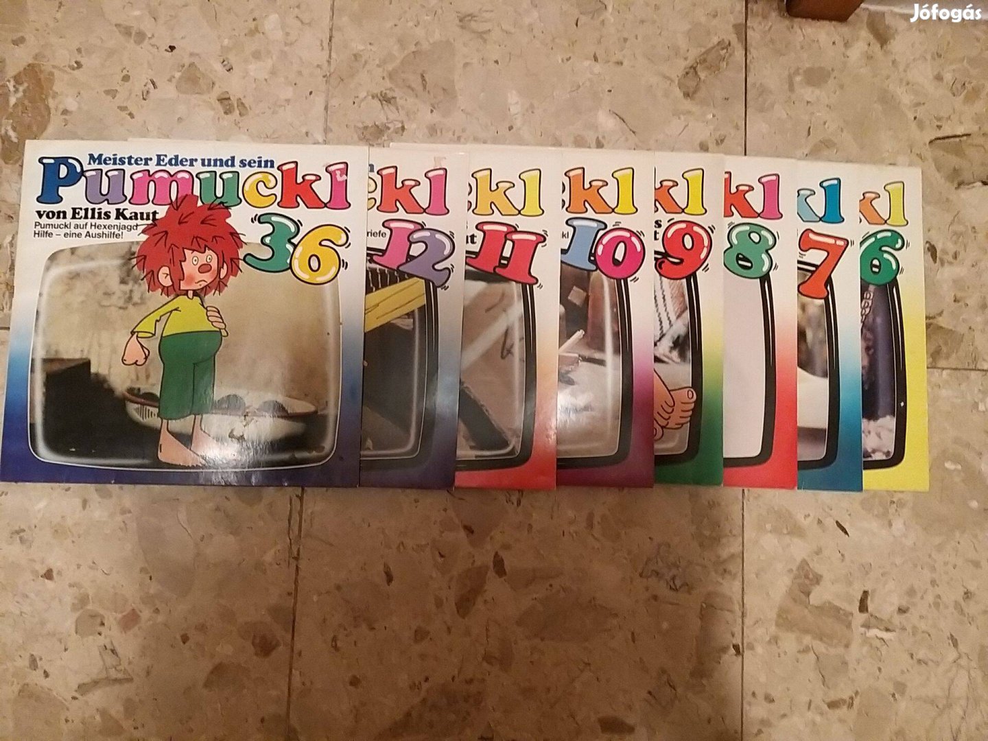 Német nyelvű bakelit lemezek Pumukli