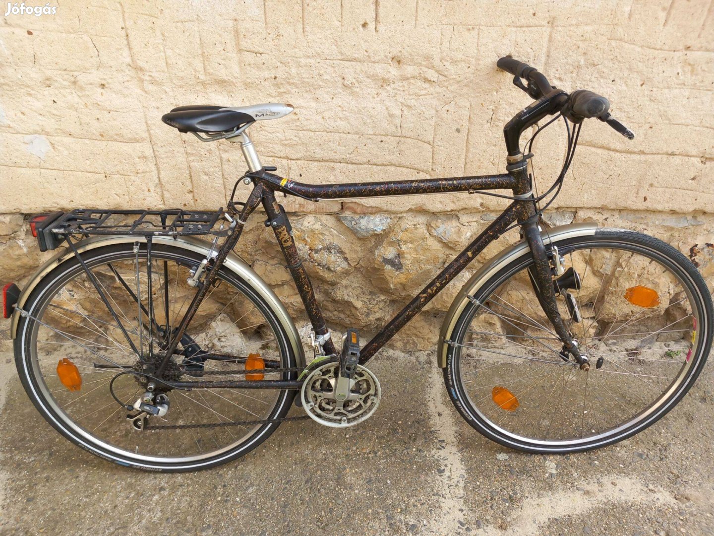 Német retro cro-moli kerékpár 21 speed 28-as 59 cm Shimano Deore DX