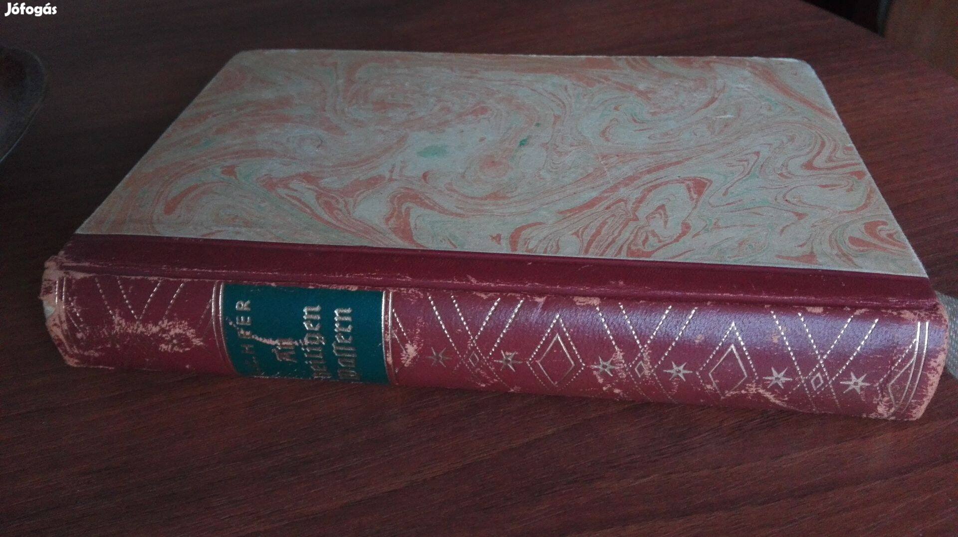 Német vallási Szent Vizeken gótbetűs könyv régi ritka db