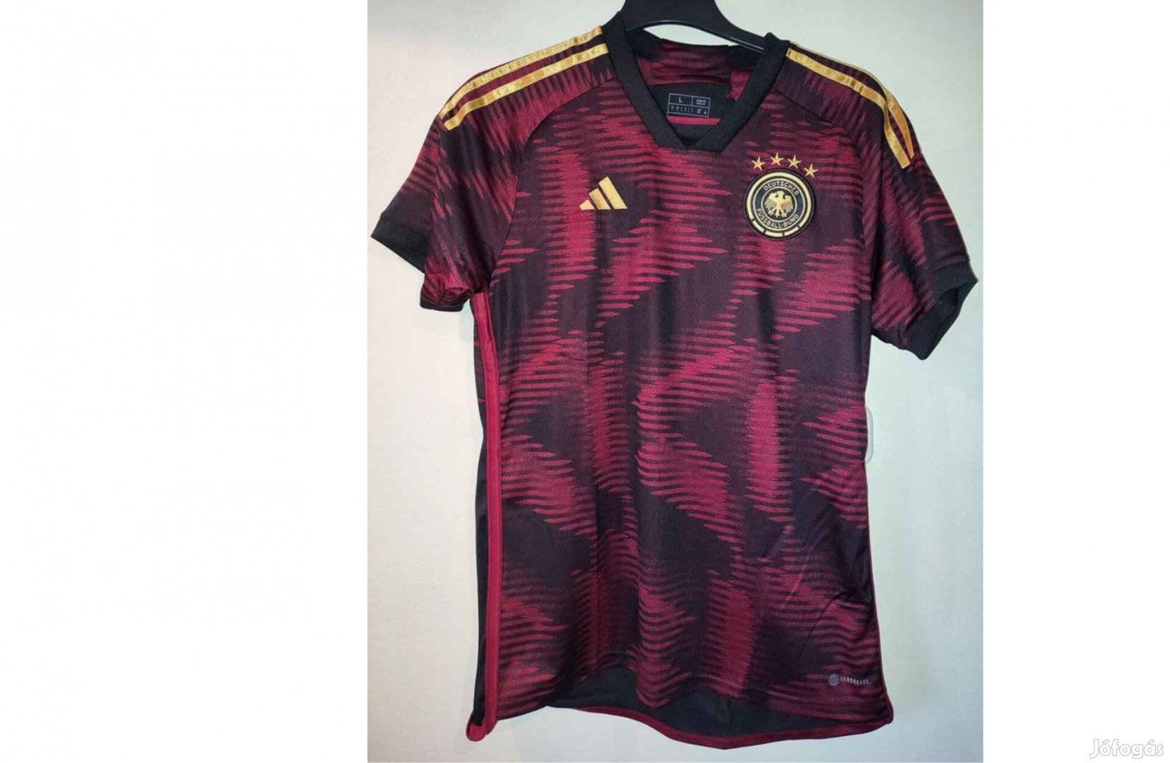 Német válogatott 2022-2024 bordó arany eredeti adidas mez (L)