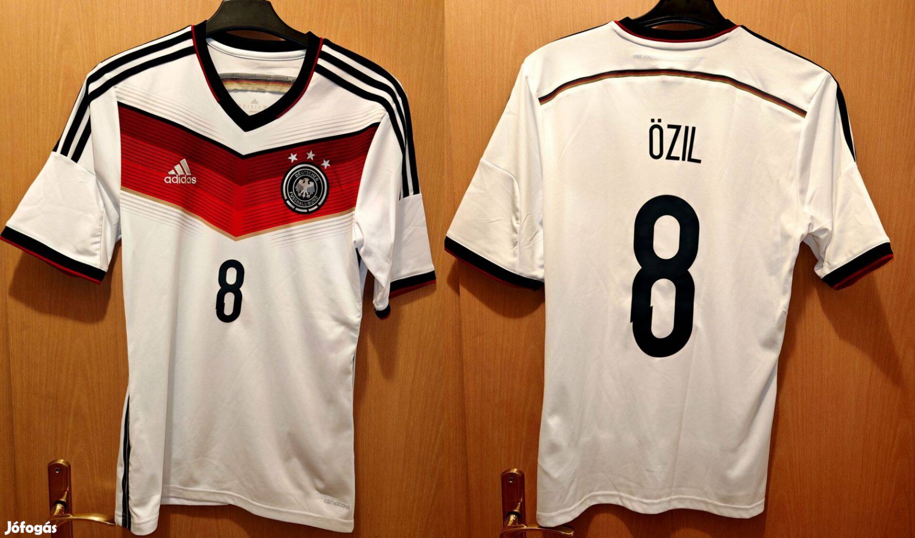 Német válogatott Mesut Özil eredeti adidas 2014 fehér mez (S-es)