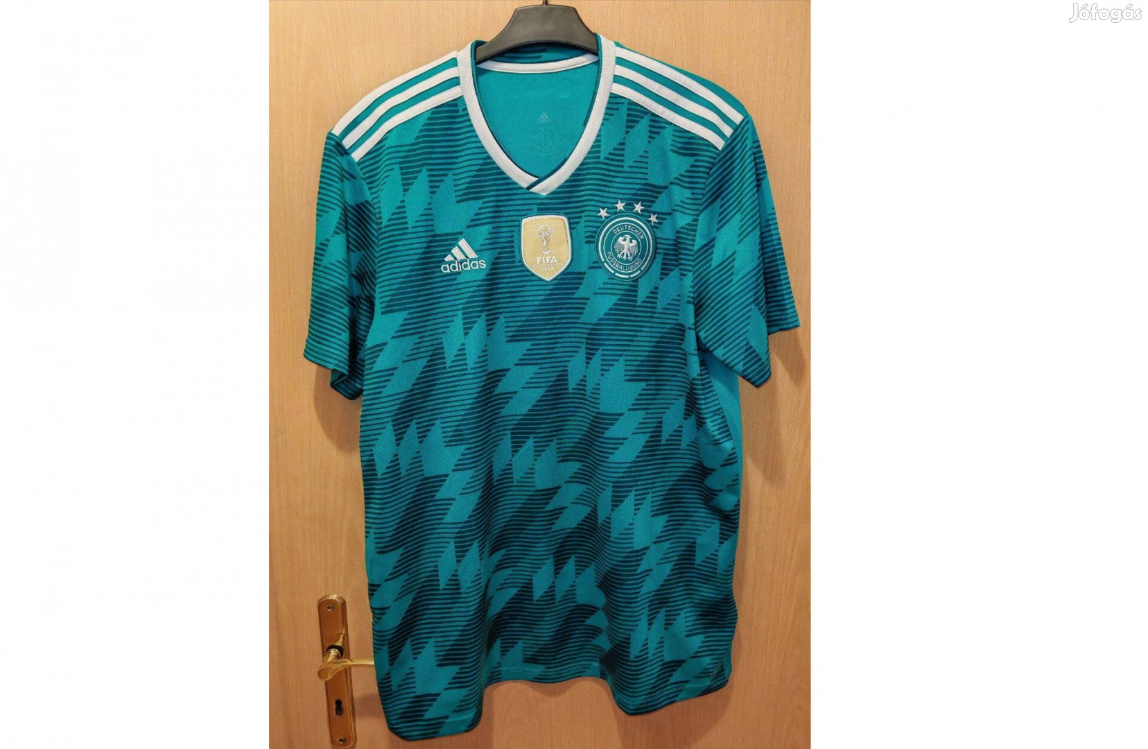 Német válogatott eredeti adidas 2018-19 zöld mez (XL)