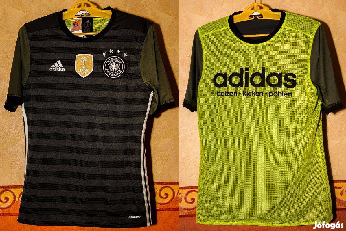 Német válogatott eredeti adidas zöld - dupla oldalú focimez
