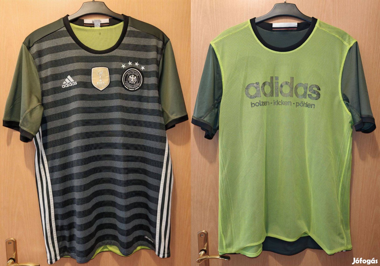 Német válogatott eredeti adidas zöld dupla oldalú mez