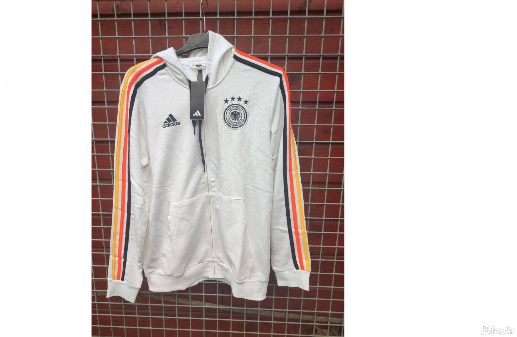 Német válogatott eredeti fehér adidas kapucnis felső M