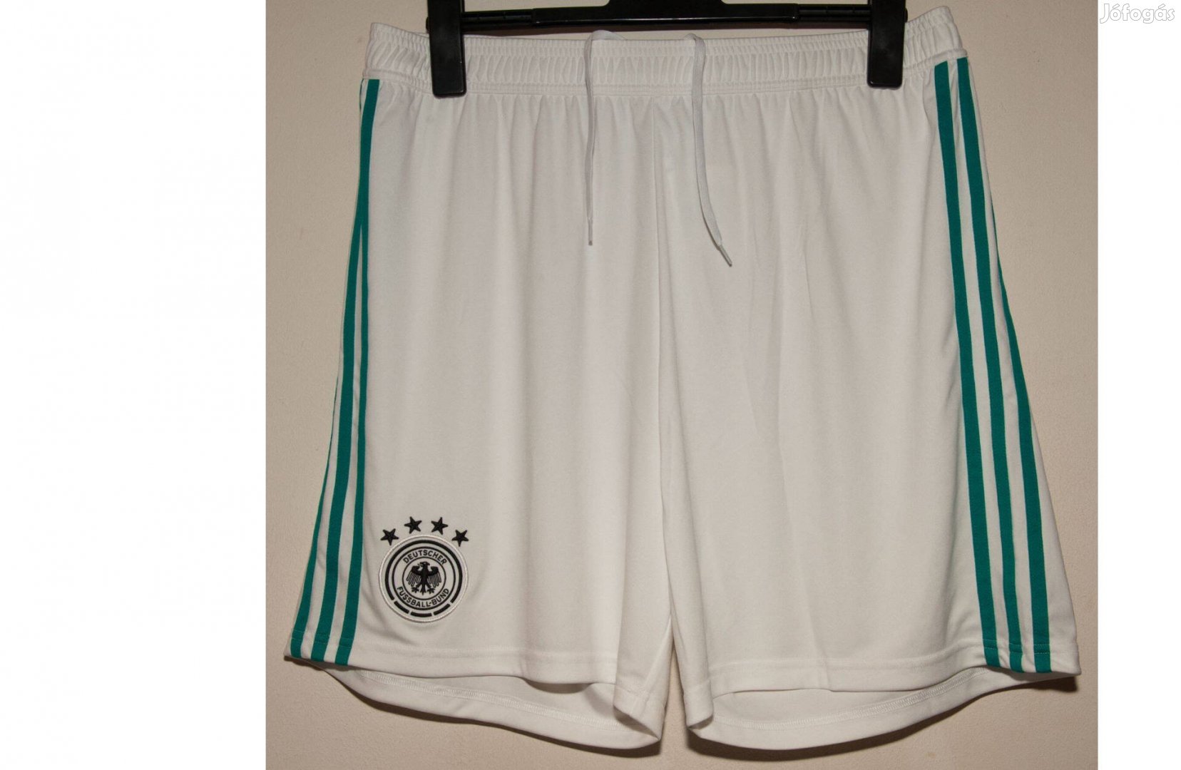 Német válogatott fehér eredeti adidas rövid nadrág (XL)