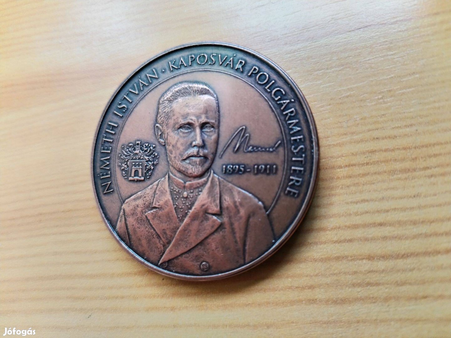 Németh István Kaposvár Polgármestere 1895-1911 2019-es bronz érem Csa