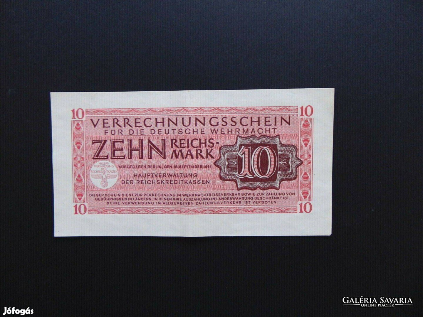 Németország 10 reichsmark bankjegy 1944 ! 01