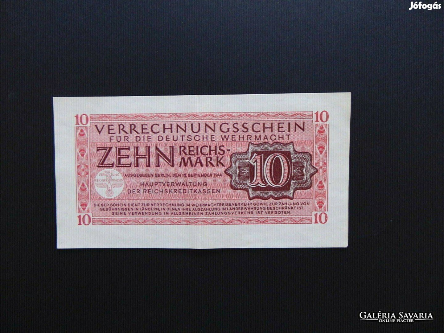 Németország 10 reichsmark bankjegy 1944 ! 01 Ritkább bankjegy