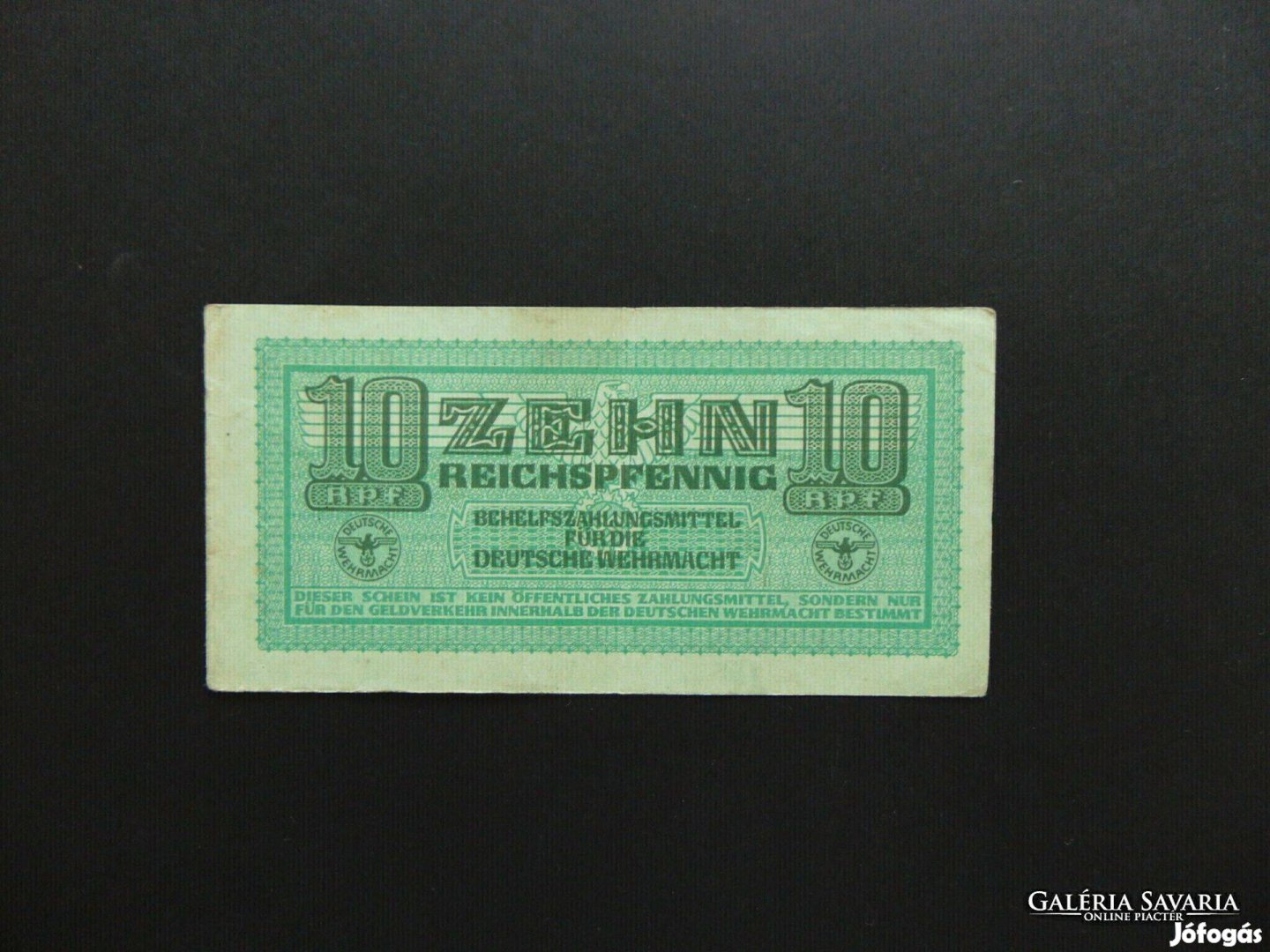 Németország 10 reichspfennig bankjegy 1944 02