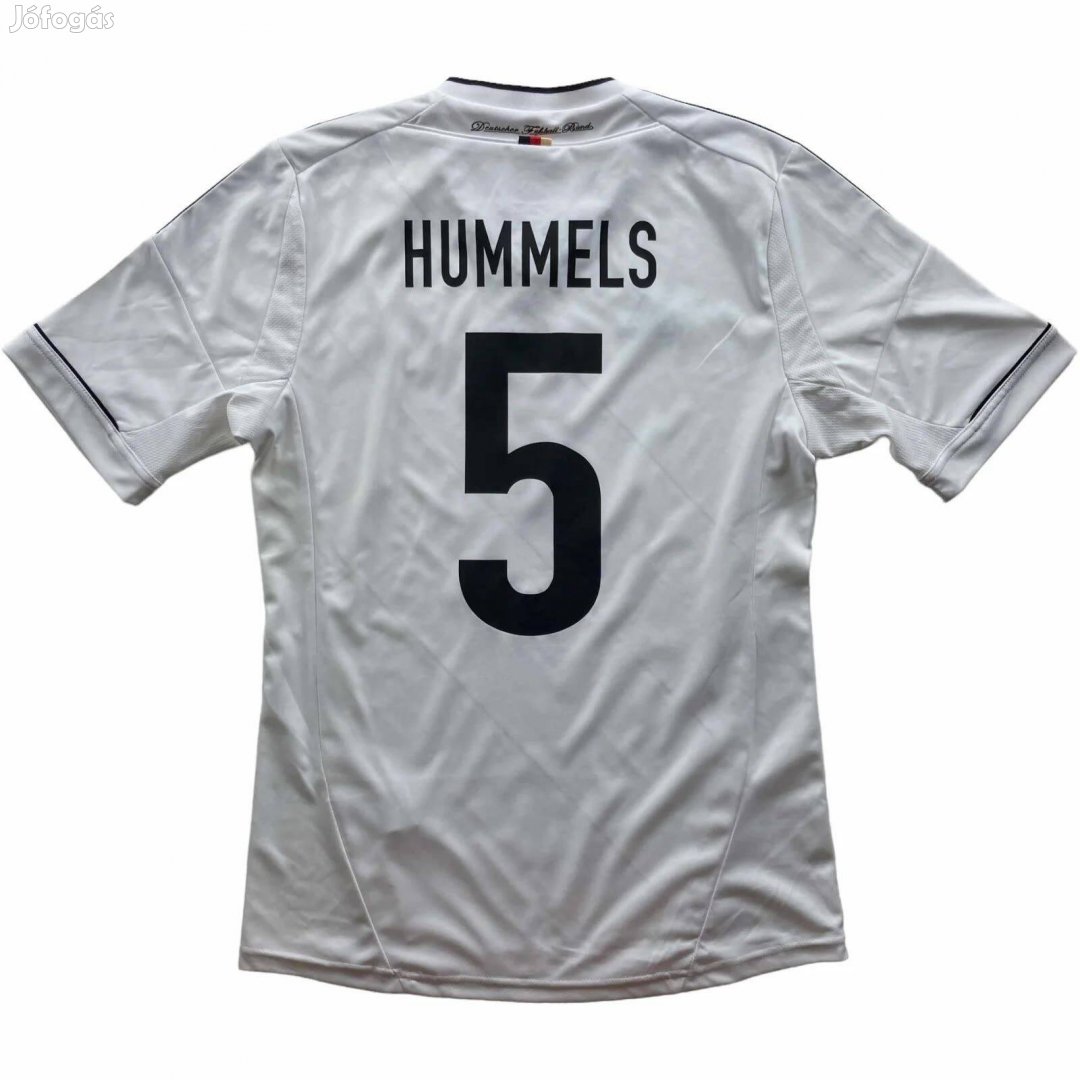 Németország 2012-14 Adidas hazai Mats Hummels foci mez S-es