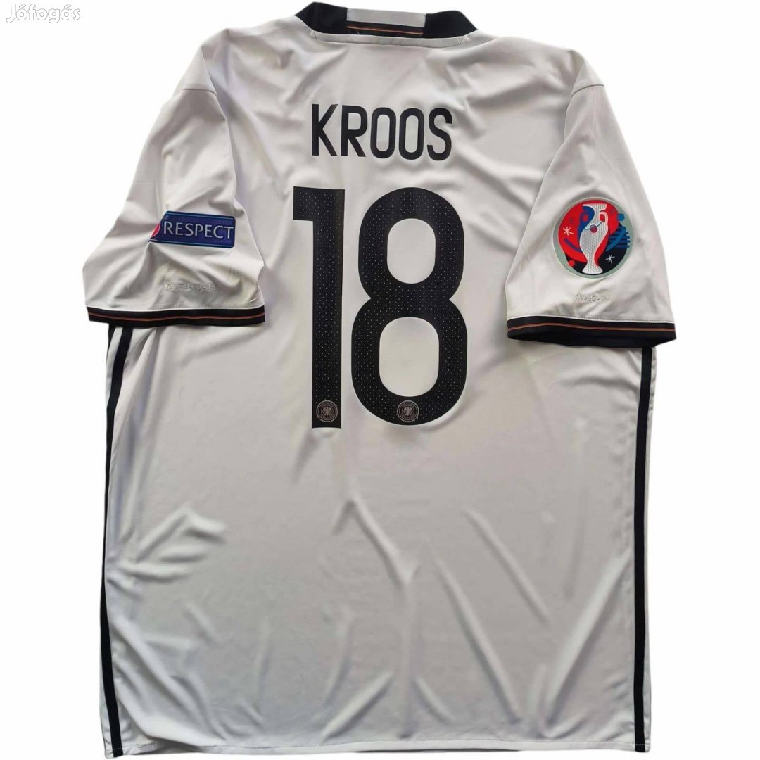 Németország 2016-17 Adidas hazai Toni Kroos foci mez XL-es