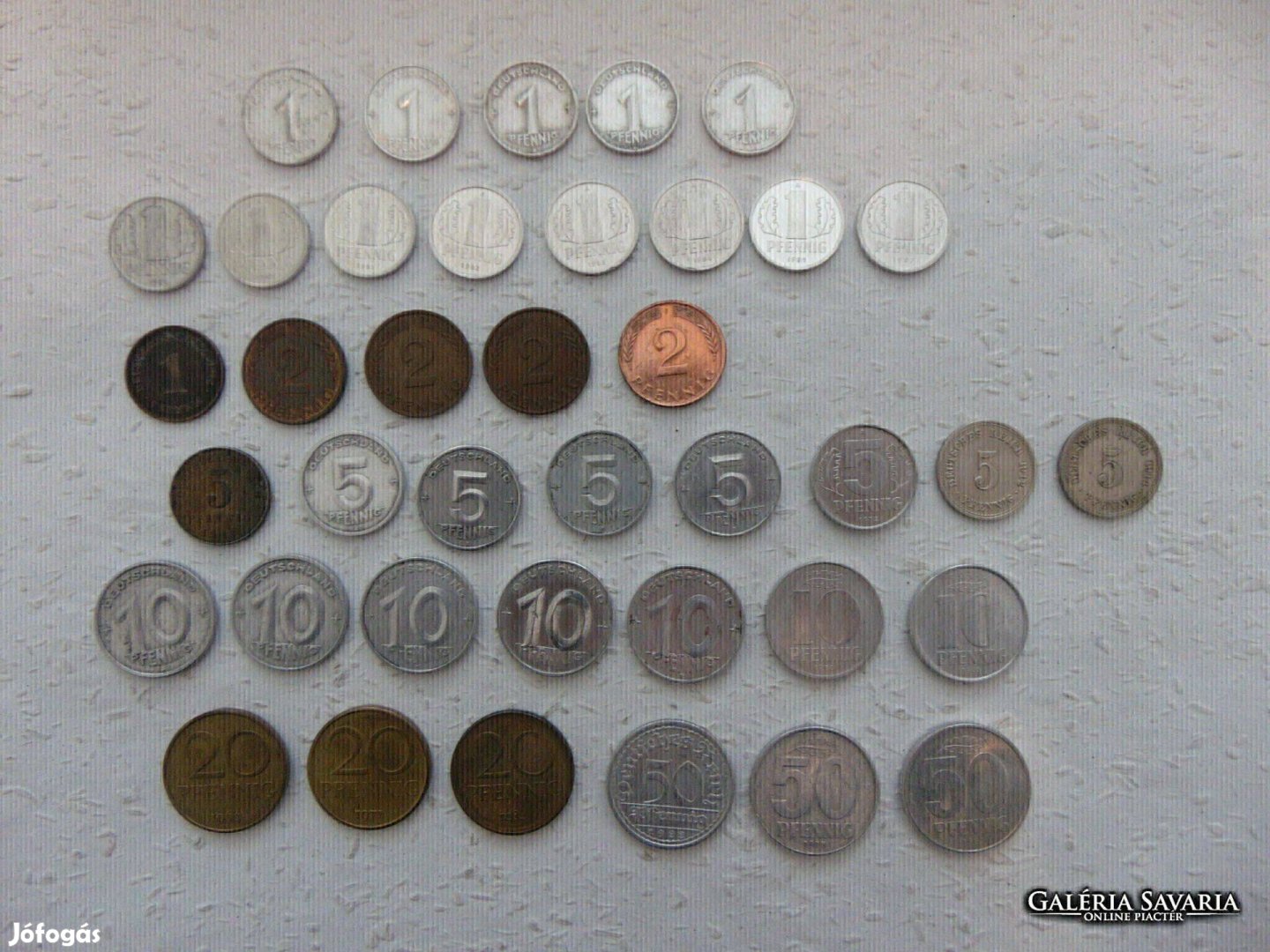 Németország 39 darab pfennig fémpénz LOT ! Kép szerinti állapotban