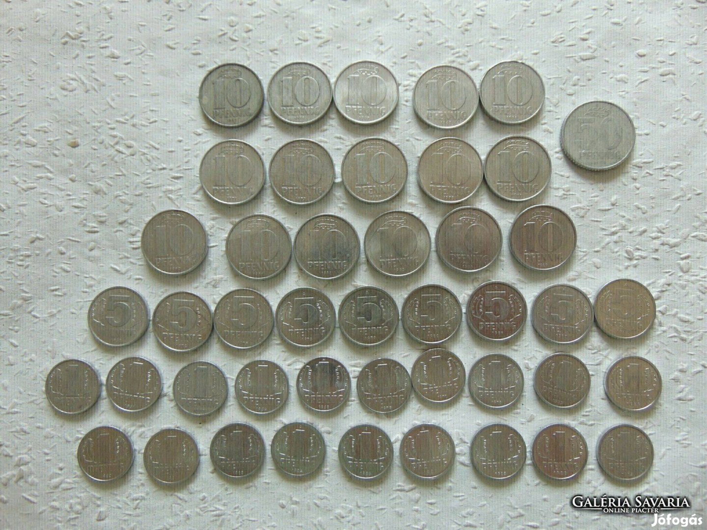Németország 45 darab pfennig fémpénz LOT ! Kép szerinti állapotban
