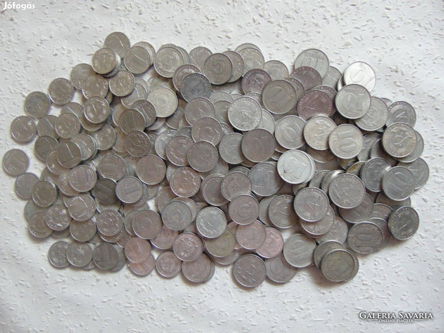 Németország alumínium 1 - 5 - 10 pfennig 230 darab