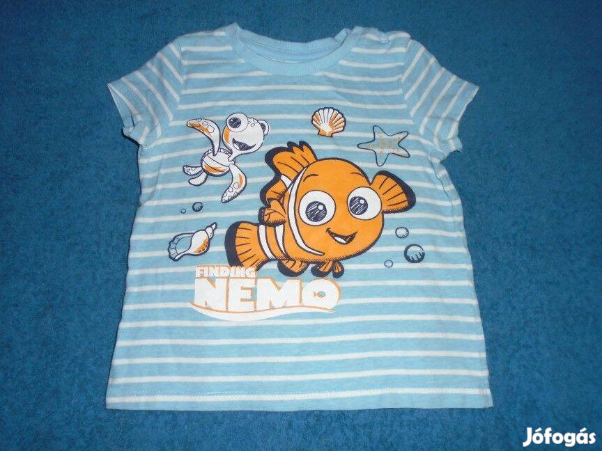 Némó mintás Disney Baby csíkos póló 12-18 hó (méret 86)