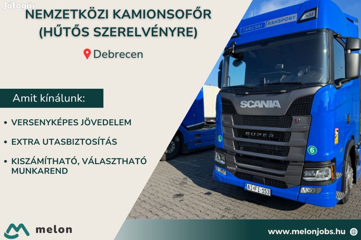 Nemzetközi kamionsofőr(Hűtős szerelvényre)