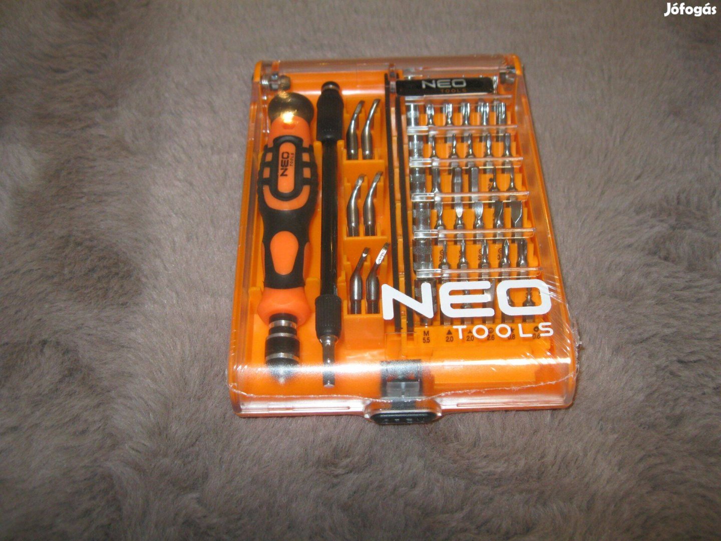 Neo Tools 53 részes műszerész csavarhúzó bitkészlet hajtószárral