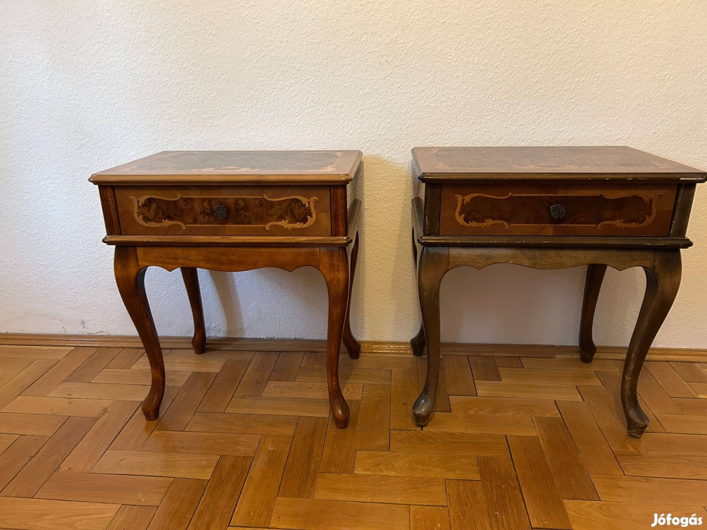 Neobarokk éjjeliszekrények, 2 db, 50x35 cm, 58 cm magas