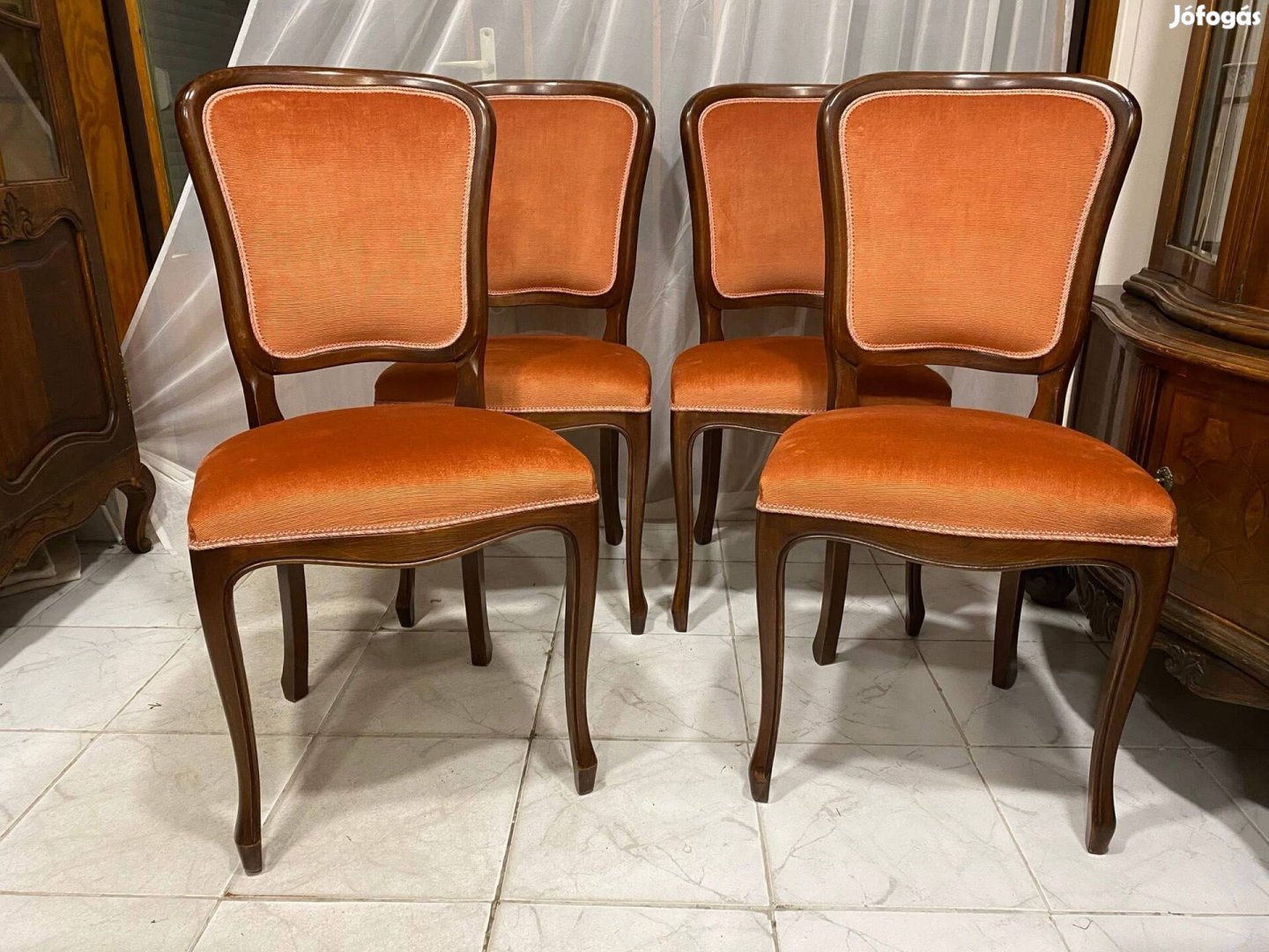 Neobarokk támlás étkezőszék 4 db