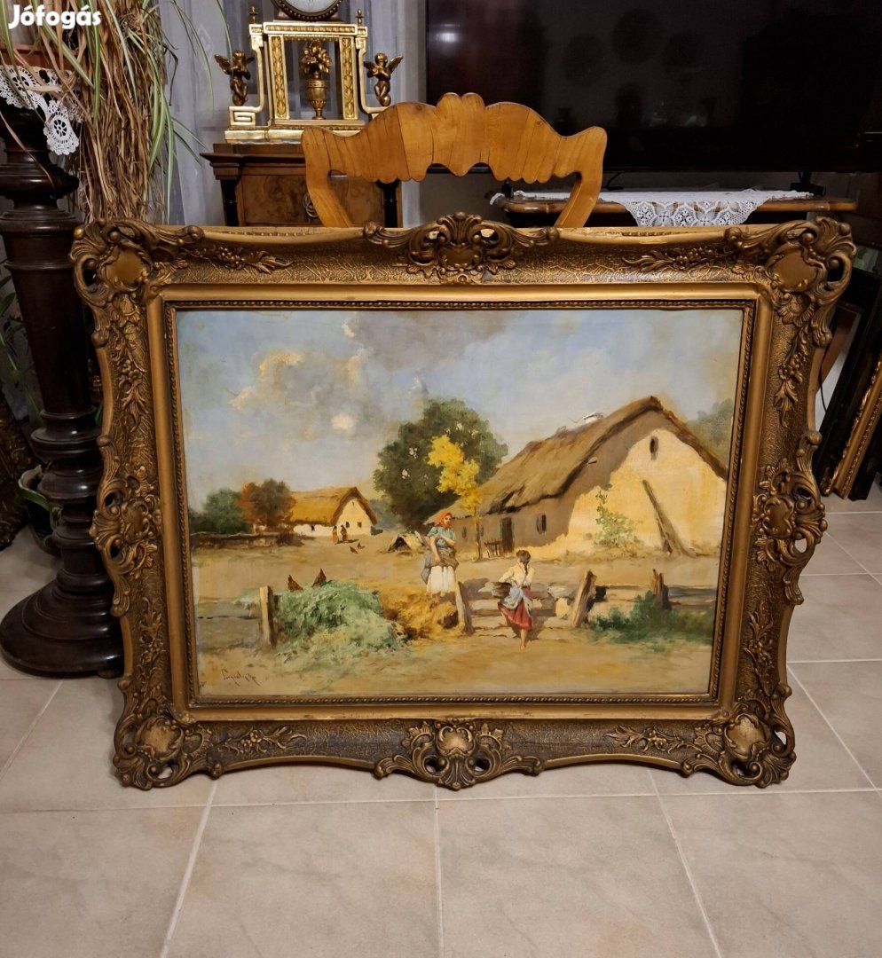 Neogrády Antal ragyogó antik festménye!