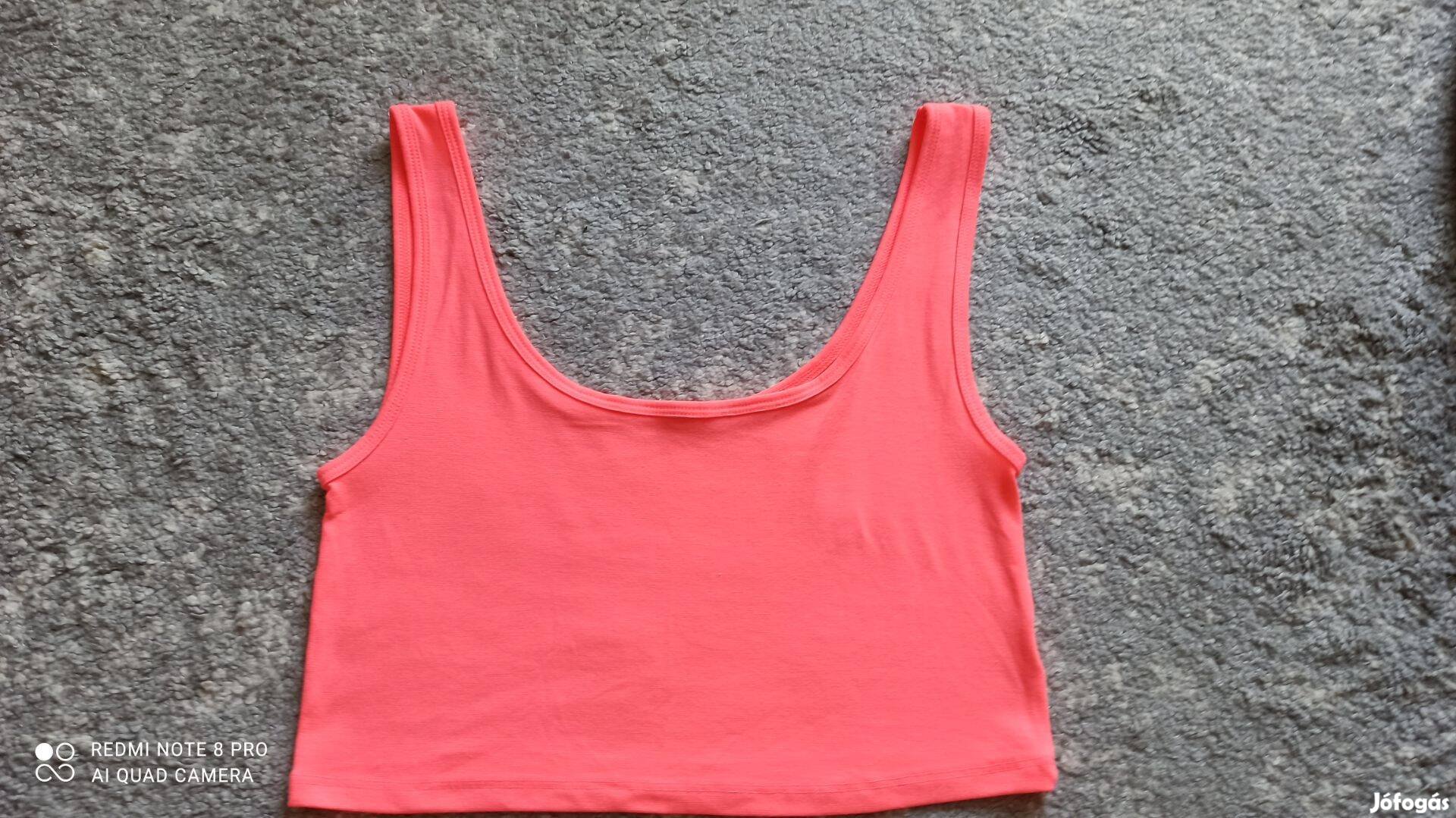 Neon pink crop top