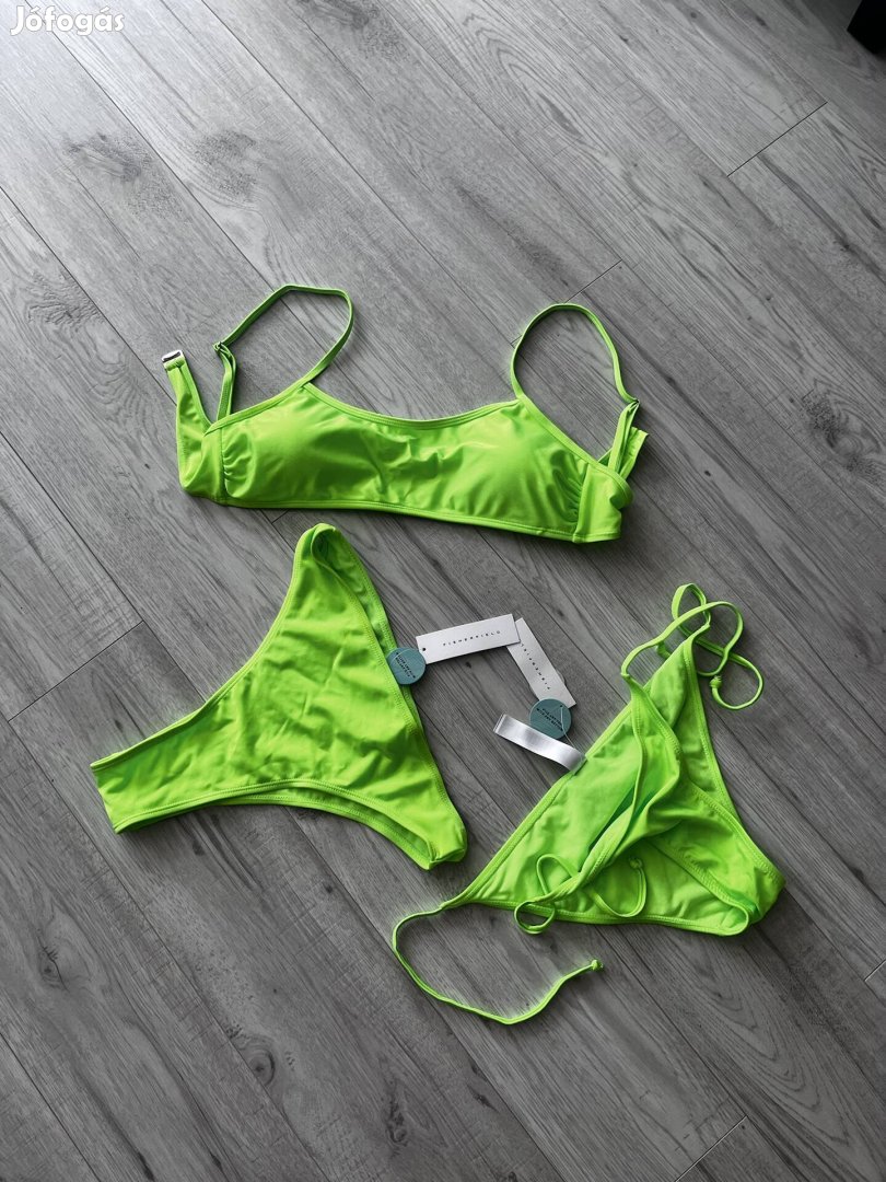 Neonzöld bikini 3 részes új
