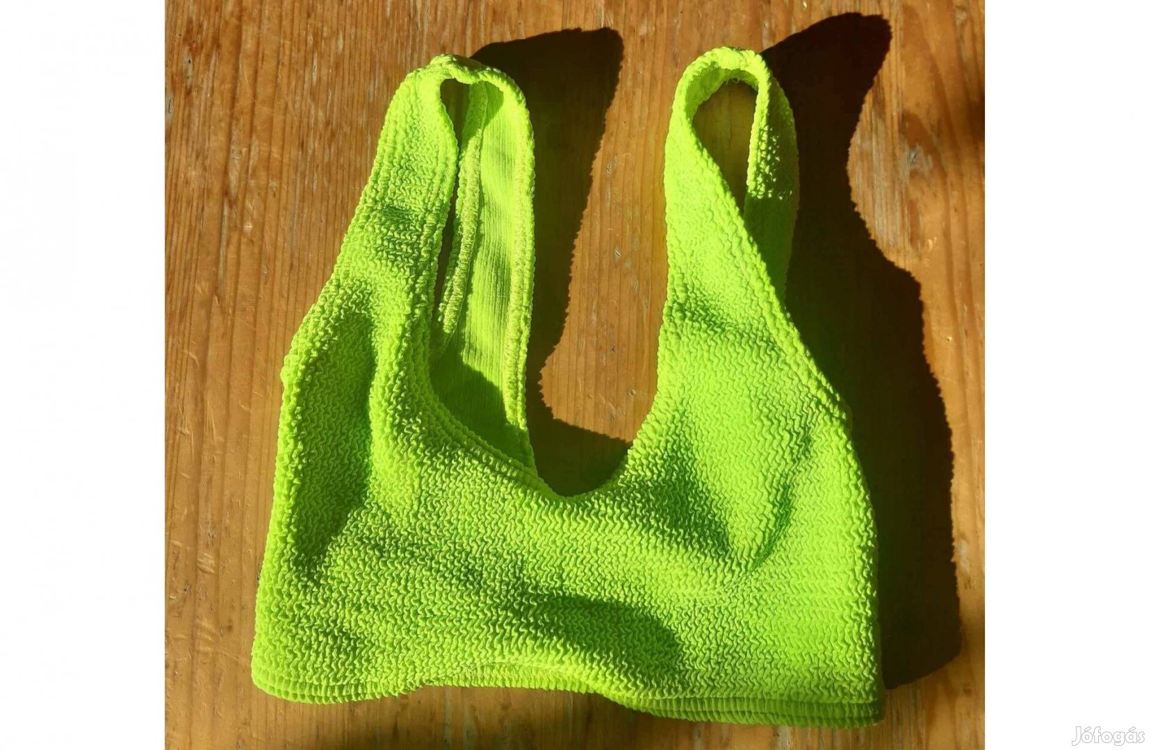 Neonzöld elasztikus melltartó - bikinifelső méret és márka nélkül