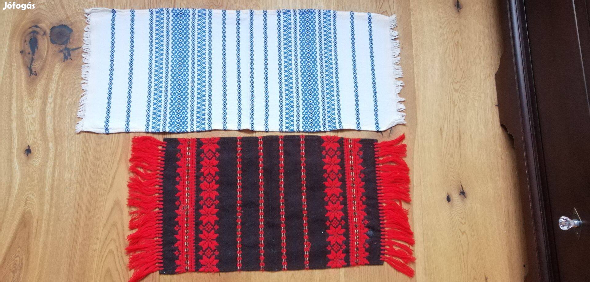Népi hímzés asztali futó terítő olcsón párban ,szettár!