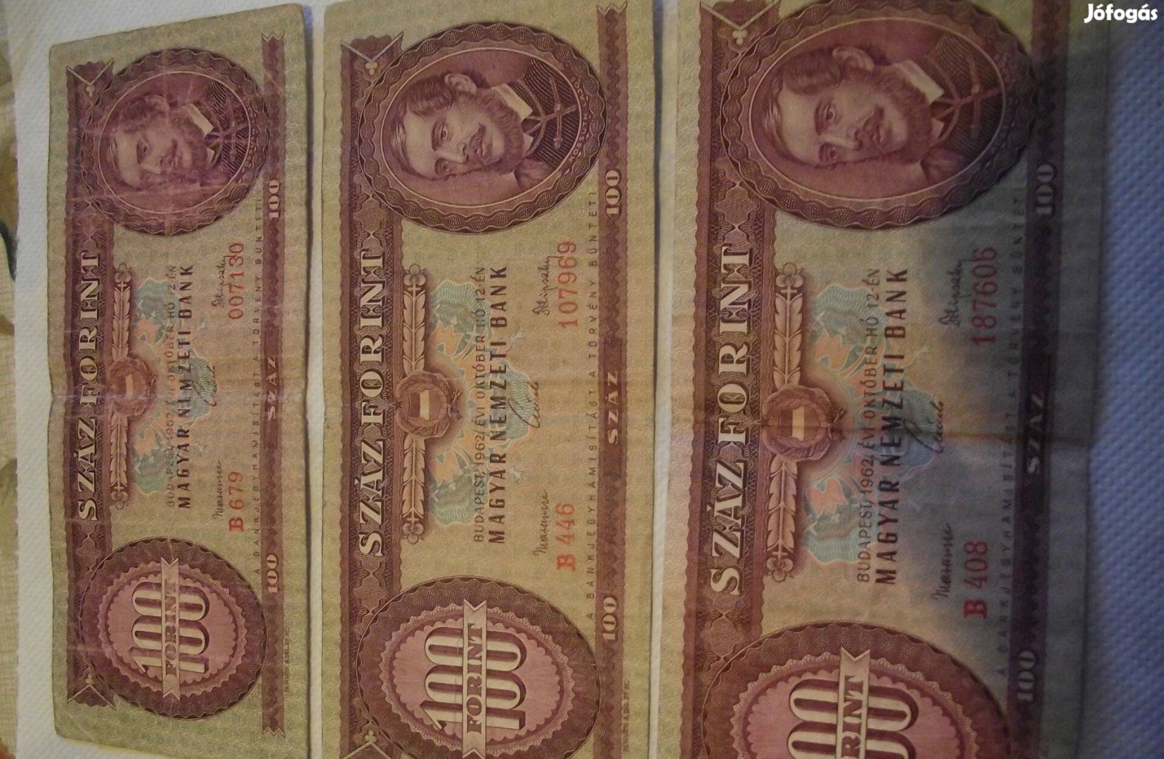 Népköztársaság címeres papír 100 forint 1962