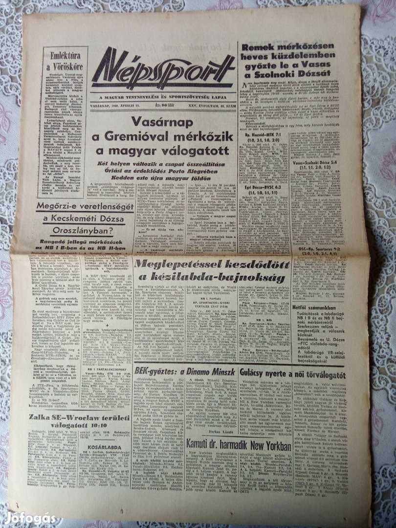 Népsport napilap 1969. április 13.