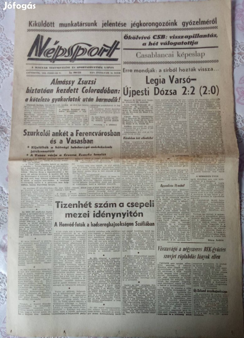 Népsport napilap 1969. február 27.