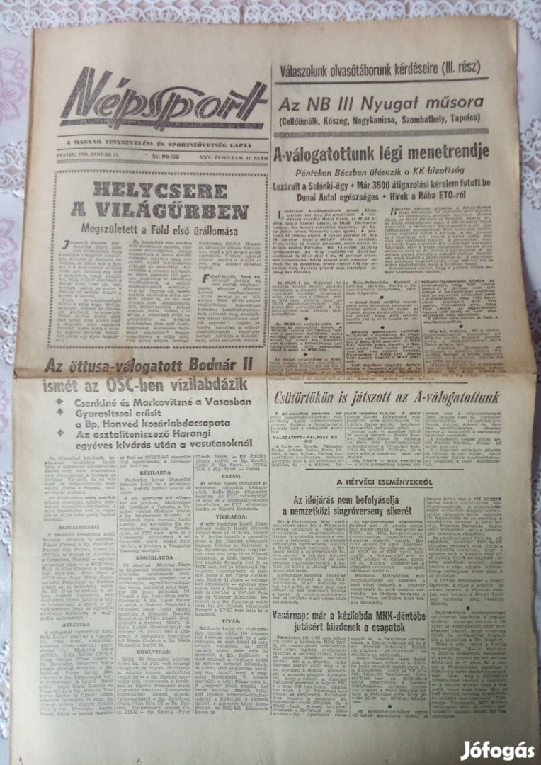 Népsport napilap 1969. január 17.