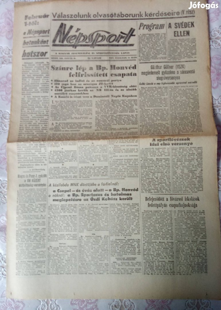 Népsport napilap 1969. január 20.