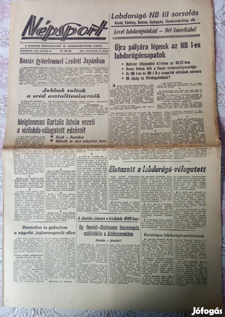 Népsport napilap 1969. január 23.
