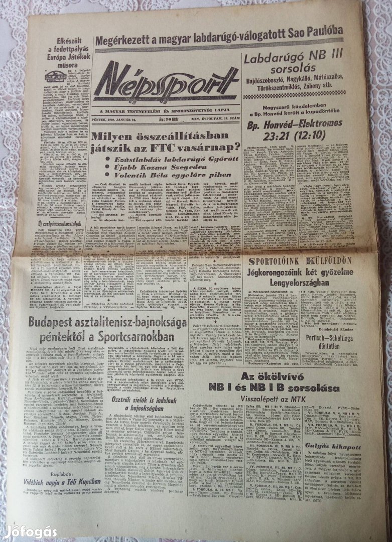 Népsport napilap 1969. január 24.