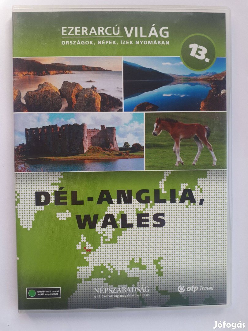 Népszabadság - Ezerarcú világ 13. DVD - Dél-Anglia, Wales (posta 510Ft