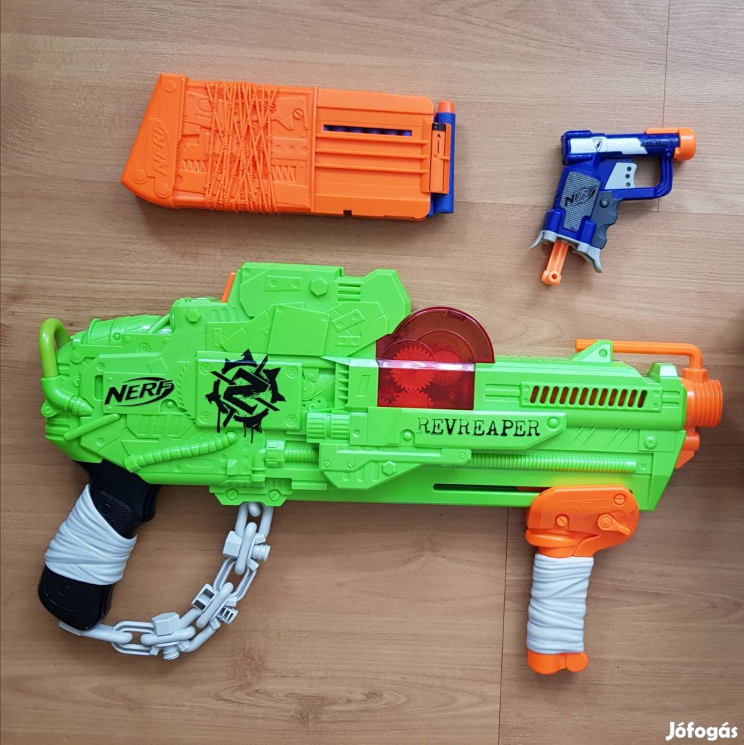 Nerf Zombie Strike Revreaper szivacslövő + Nerf Jolt pisztoly