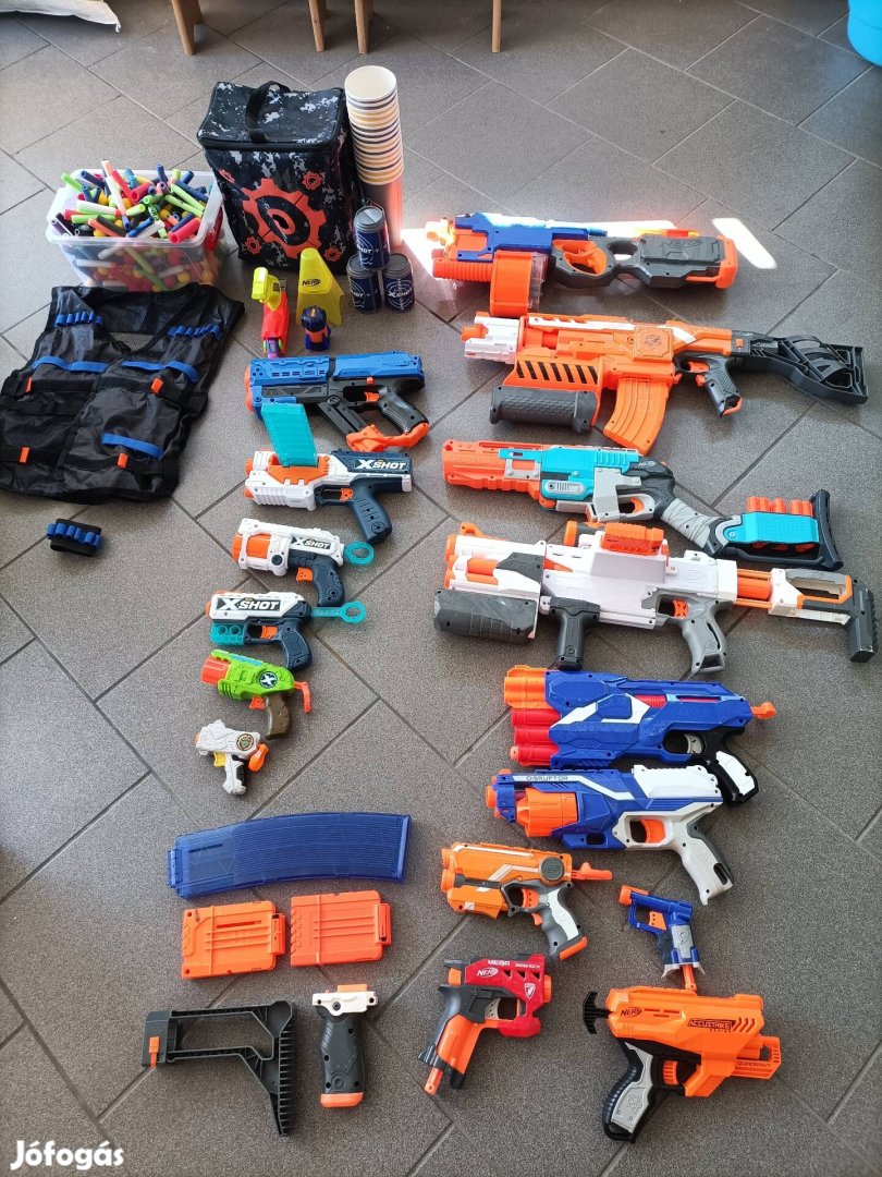 Nerf, x-shot fegyverek, töltények