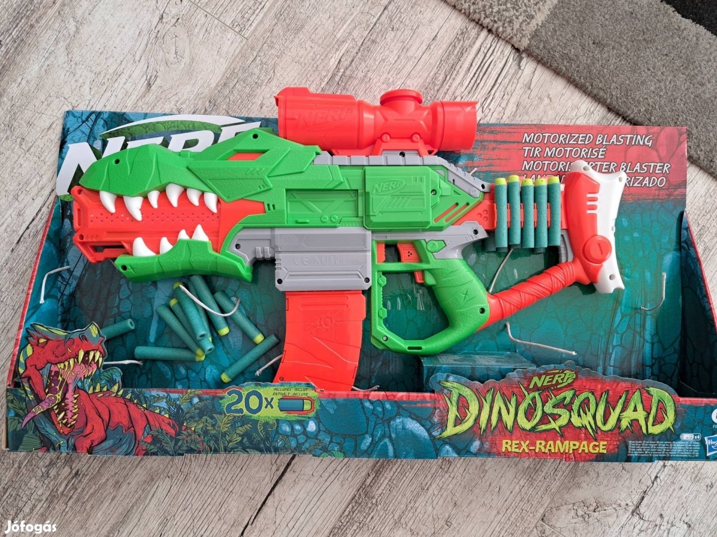 Nerf dinosquad Rex rampage játék puska 
