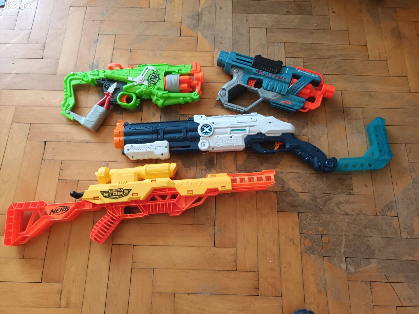 Nerf és X-shot puskák, játékfegyverek