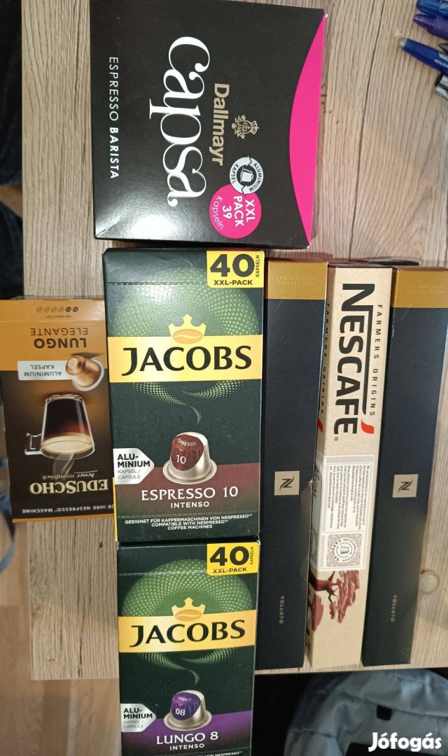 Nespresso,Jacobs kávé kapszulák