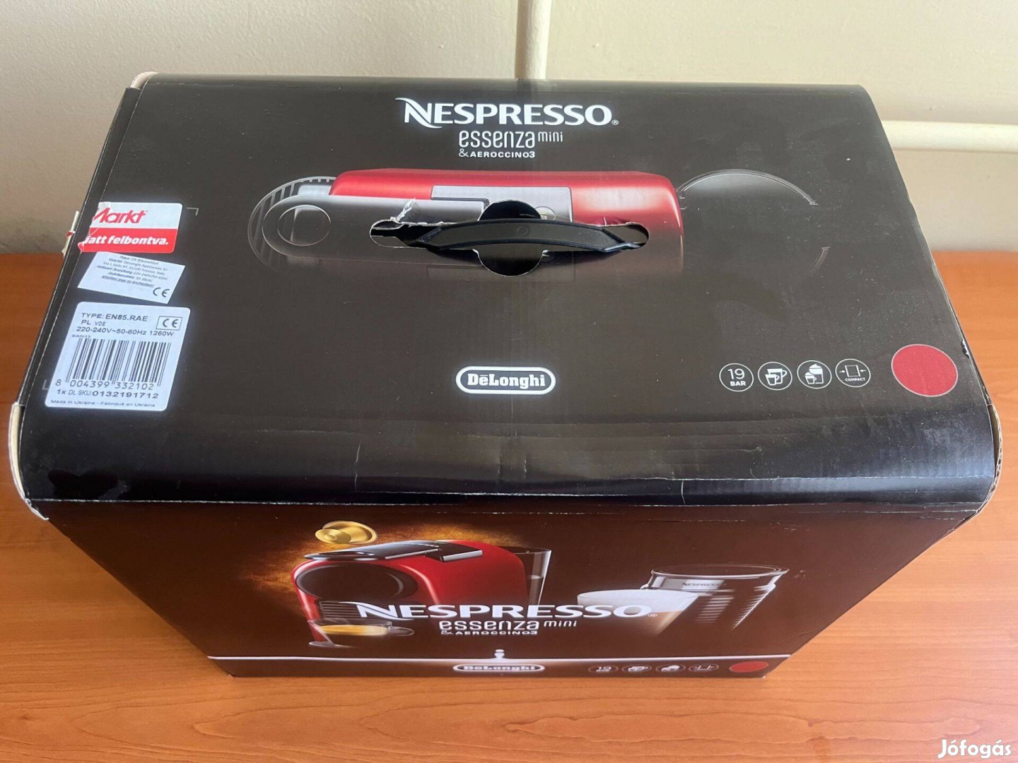 Nespresso essenza mini kávéfőző + Aeroccino 3 tejhabosító