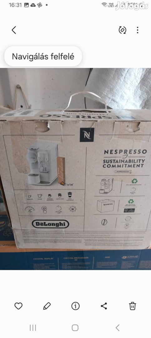 Nespresso kapszulás kávéfőző