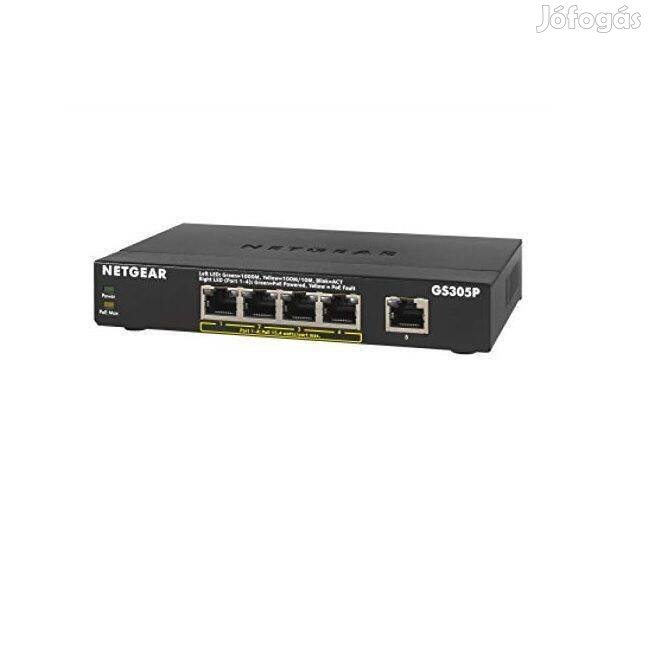 Netgear GS305P-200PES 5 portos PoE+ Gigabit Ethernet Switch