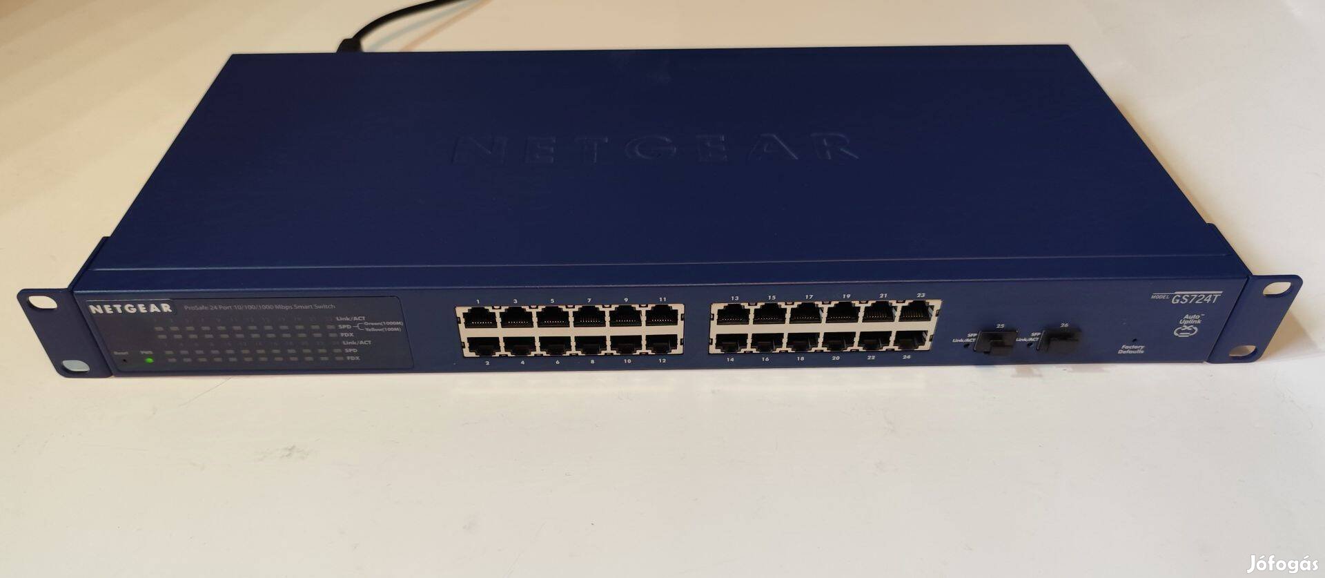 Netgear GS724T v4 - 24x RJ45 Gigabit port 2x SFP switch eladó!