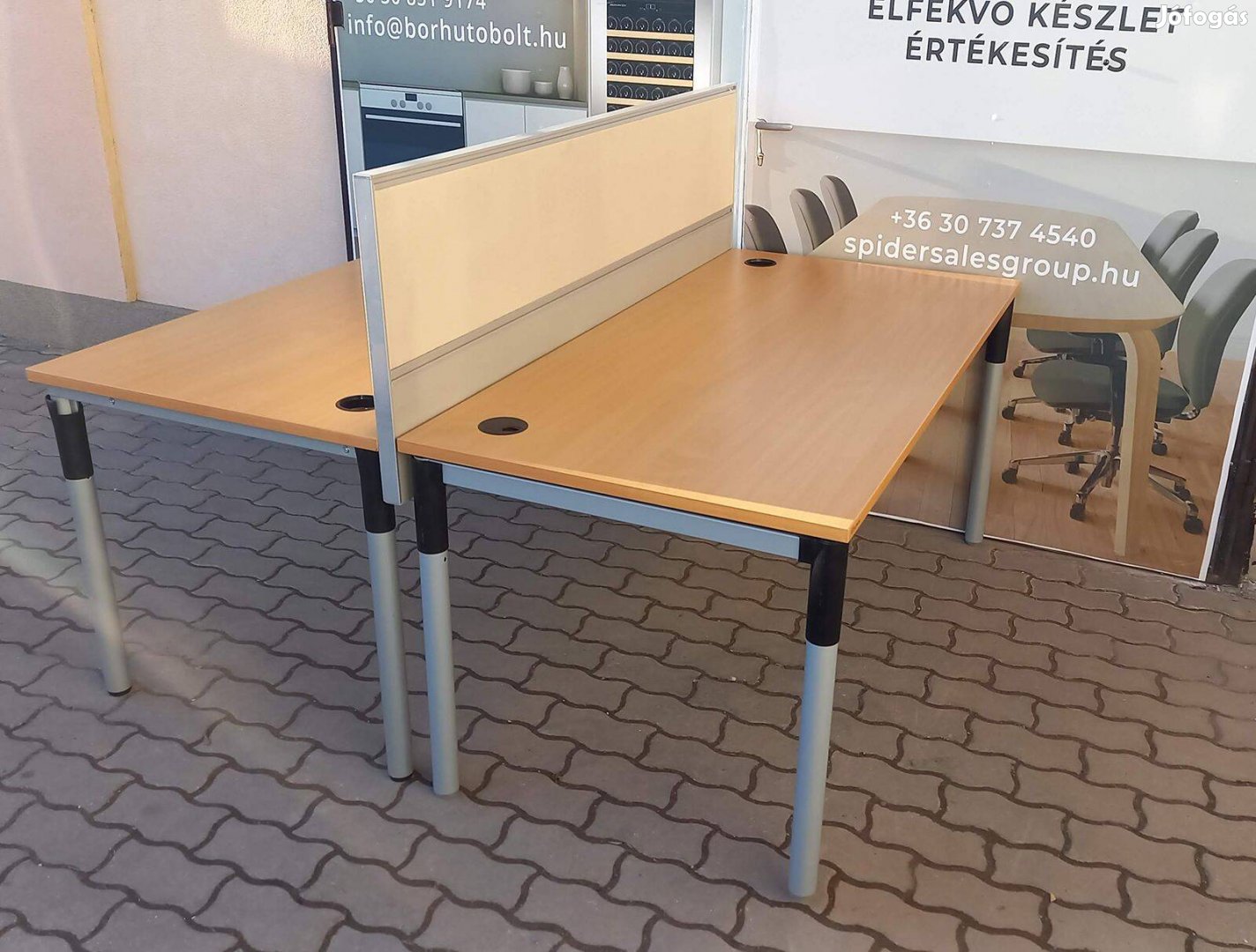 Neudörfler íróasztal sziget, munkaállomás, 2 személyes -